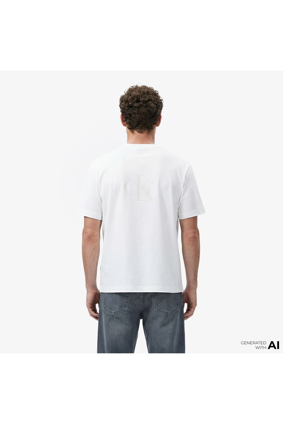 Calvin Klein LV04RF819GYAF Erkek Polo Yaka T-Shirt - Beyaz