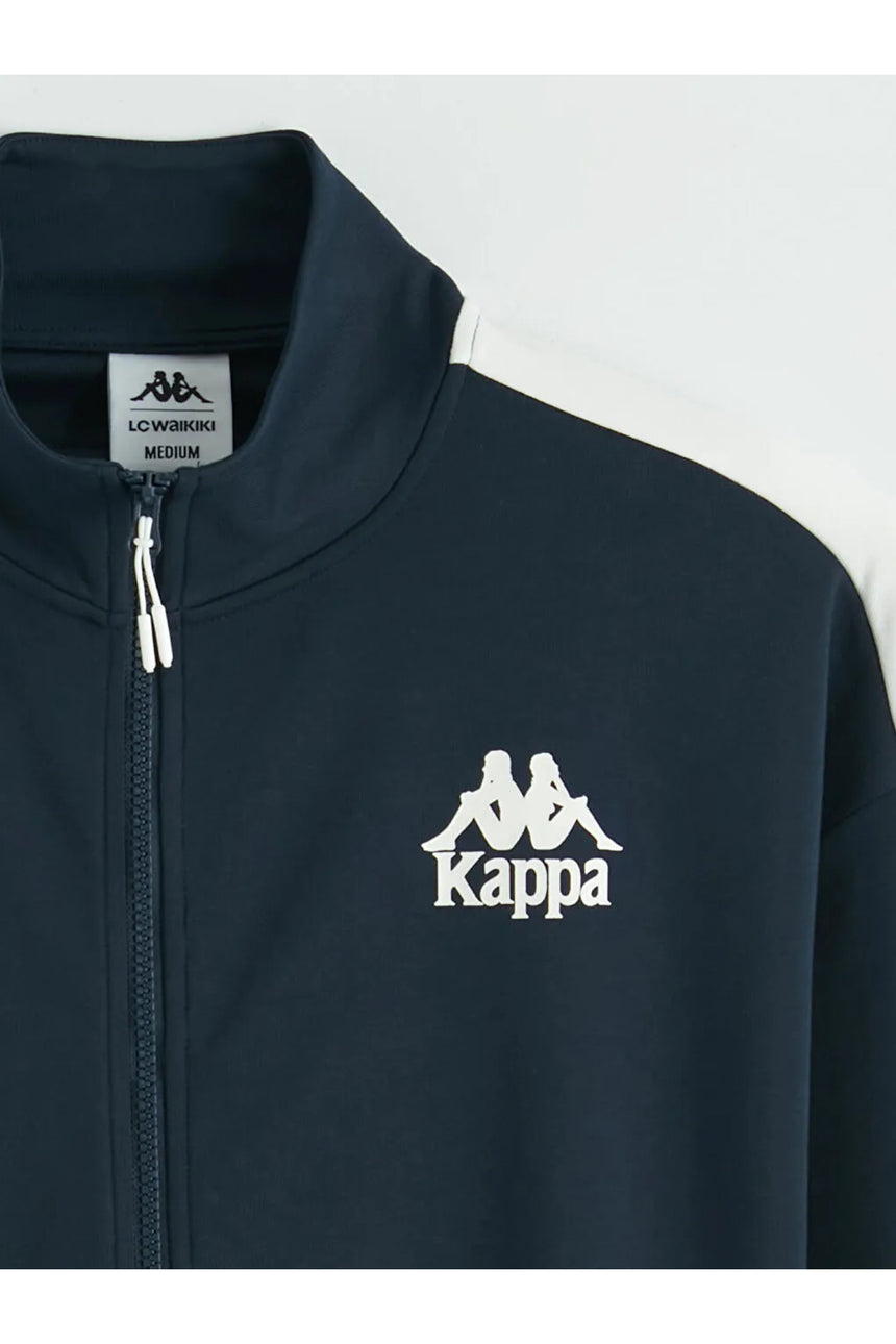 LC Waikiki Erkek Kappa Fermuarlı Sweatshirt S6LB37B8 - Koyu Lacivert