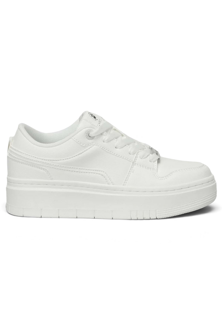 Sporline Lumberjack Colonity beyaz unisex tekstil sneaker, kalın tabanlı günlük spor ayakkabı
