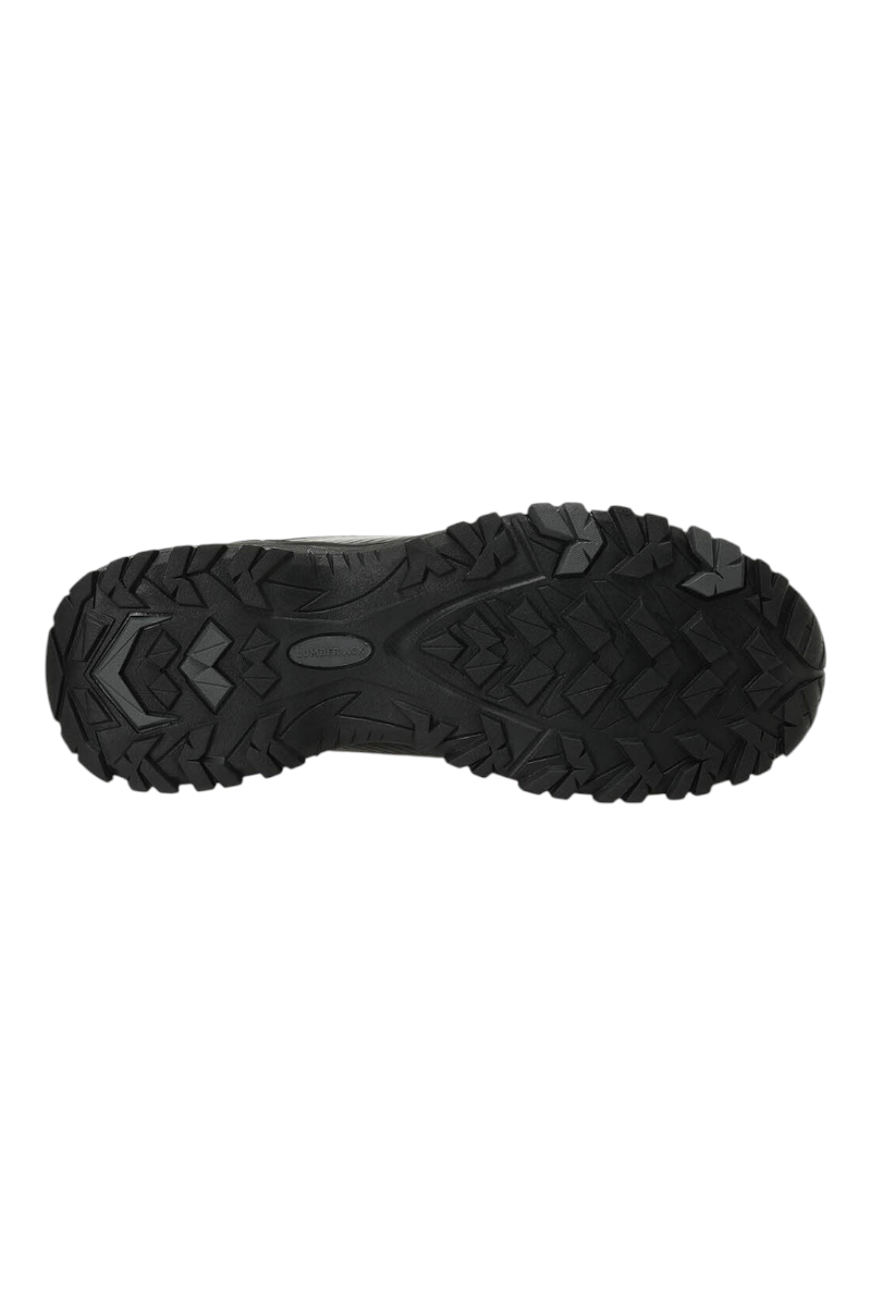 Sporline Lumberjack Raven erkek siyah suni deri outdoor ayakkabının tırtıklı kauçuk taban detayı