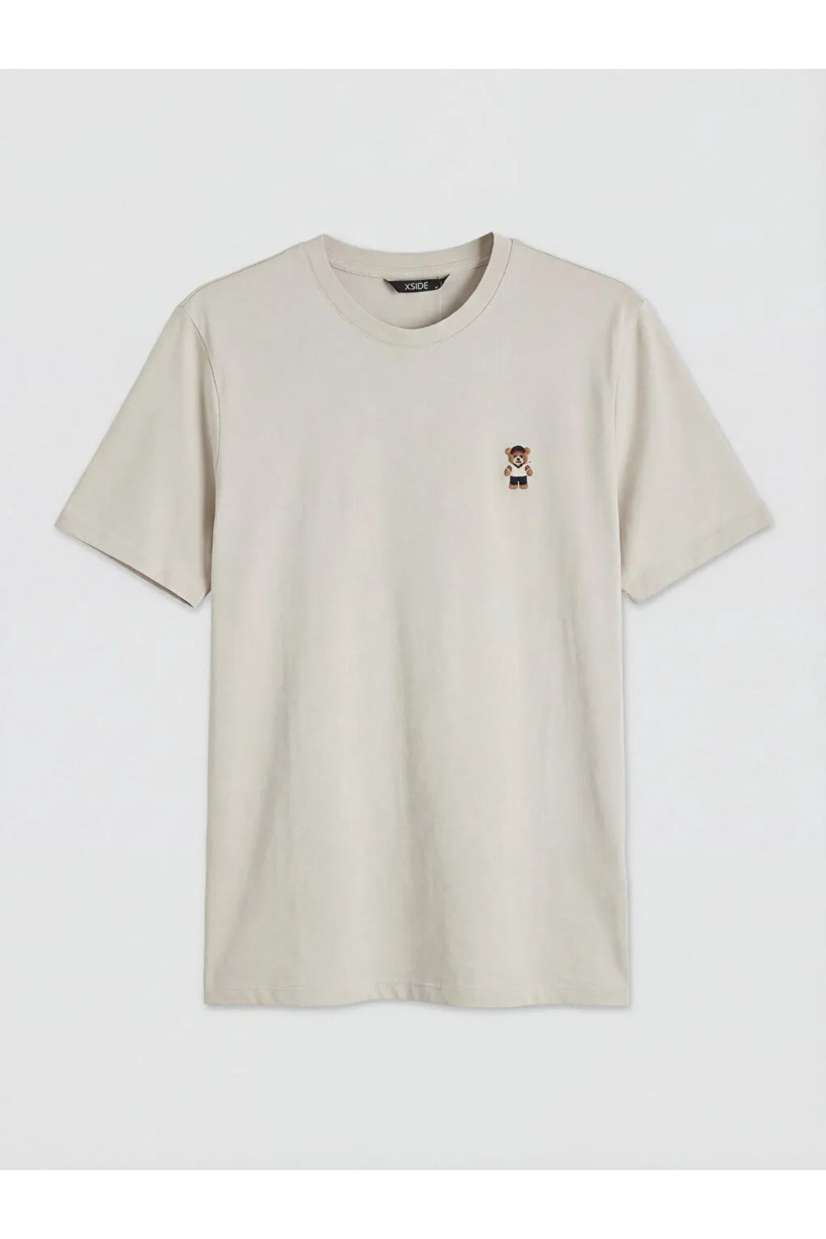 LC Waikiki Erkek Kısa Kollu T-Shirt S6B285H8 - Kahverengi Kum Beji