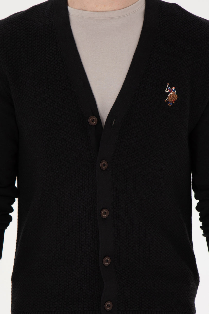 US POLO ASSN ERKEK TRİKO HIRKA 1920741 - Siyah