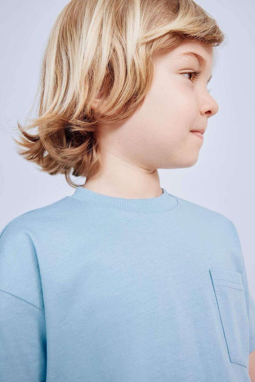 DeFacto Çocuk Kısa Kollu T-Shirt B7005A5 - Mavi