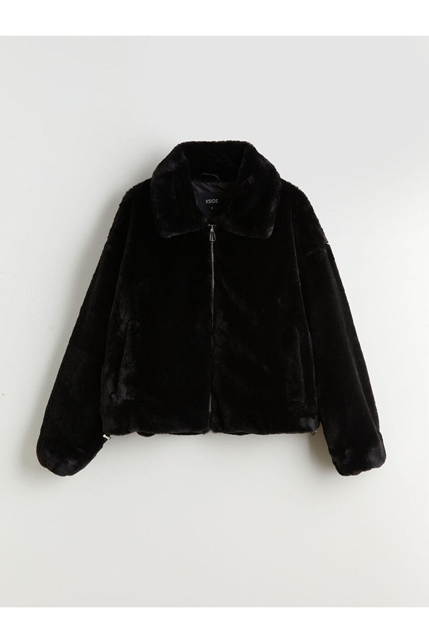 LC Waikiki Kadın Oversize Kaban W5DP06B8 - Siyah
