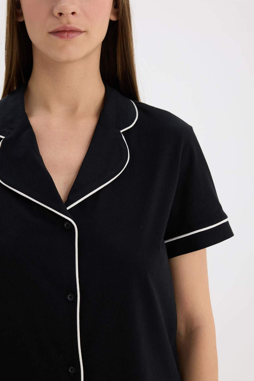 DeFacto Kadın Pijama Takımı D0917AX - Siyah