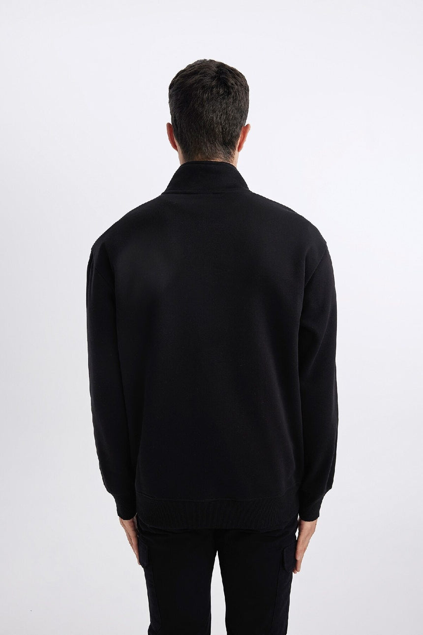 DeFacto Erkek Sweatshirt X7405AZ - Siyah