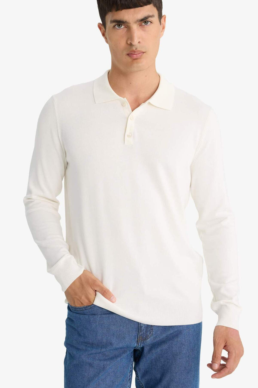 Defacto Erkek Pullover D0454Ax - Ekru