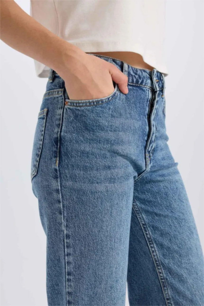 DeFacto Kadın Jean Pantolon D8155AX - Mavi