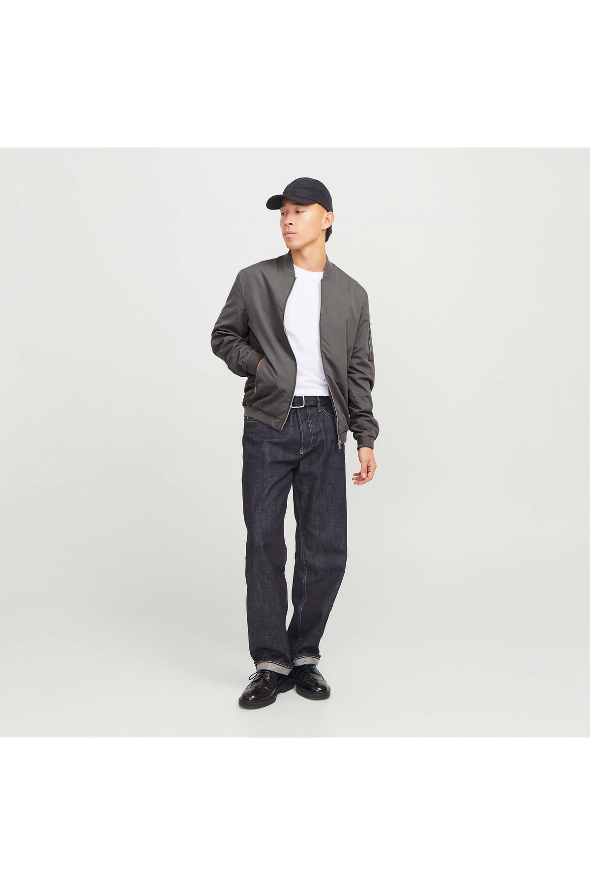Jack & Jones Rush Erkek Bomber Mont 12165203 - Koyu Gri