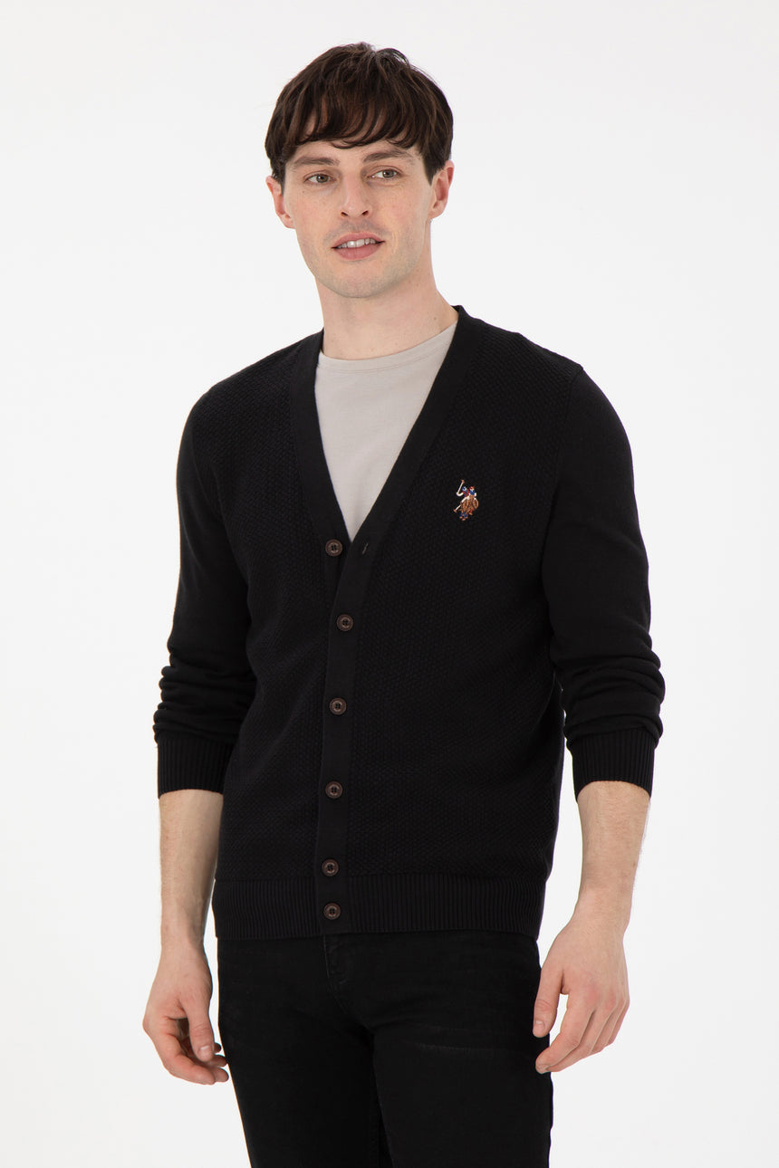 US POLO ASSN ERKEK TRİKO HIRKA 1920741 - Siyah