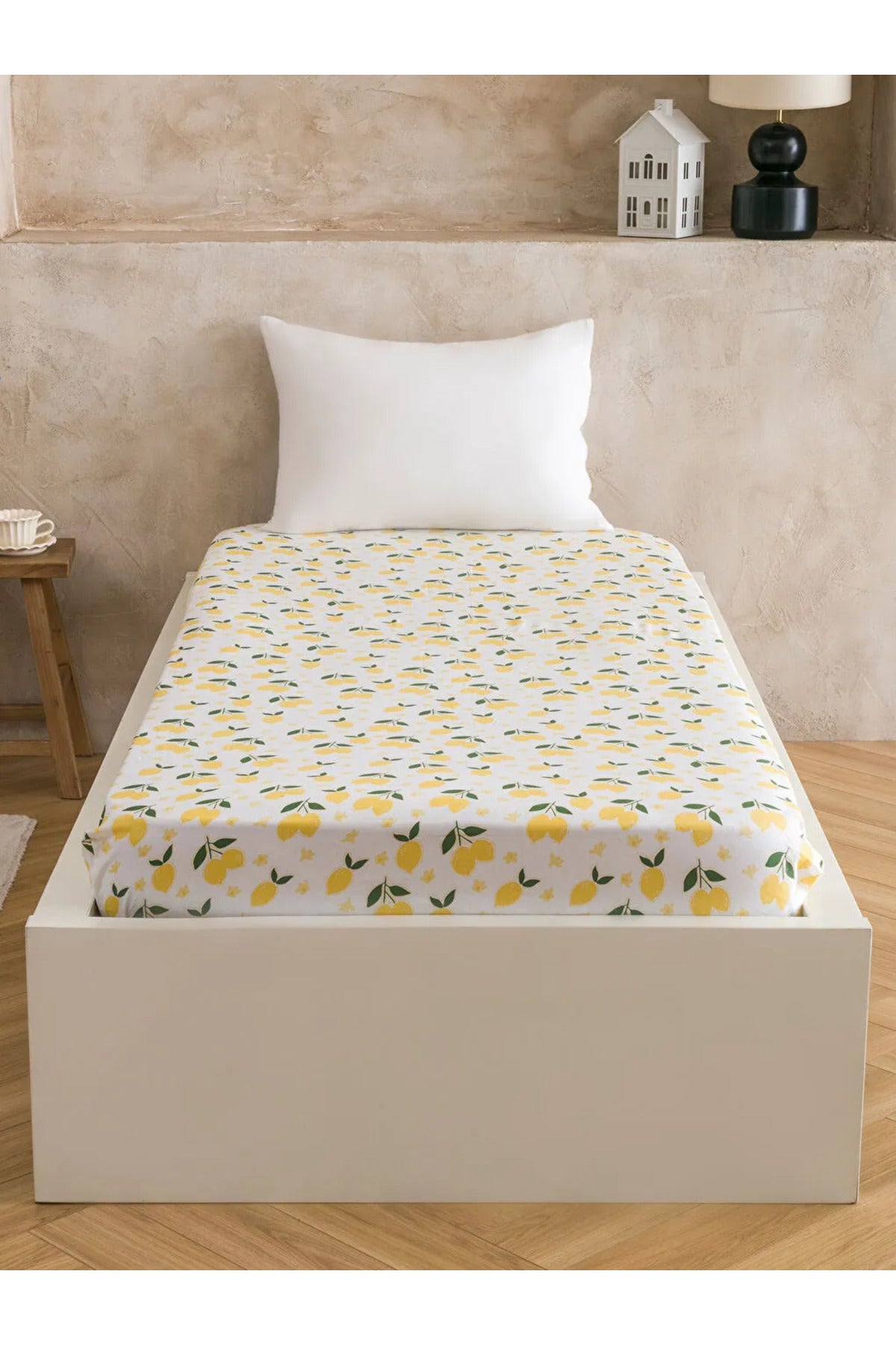 LC Waikiki Home Limon Desenli Tek Kişilik Lastikli Çarşaf S69658D8 - Karışık