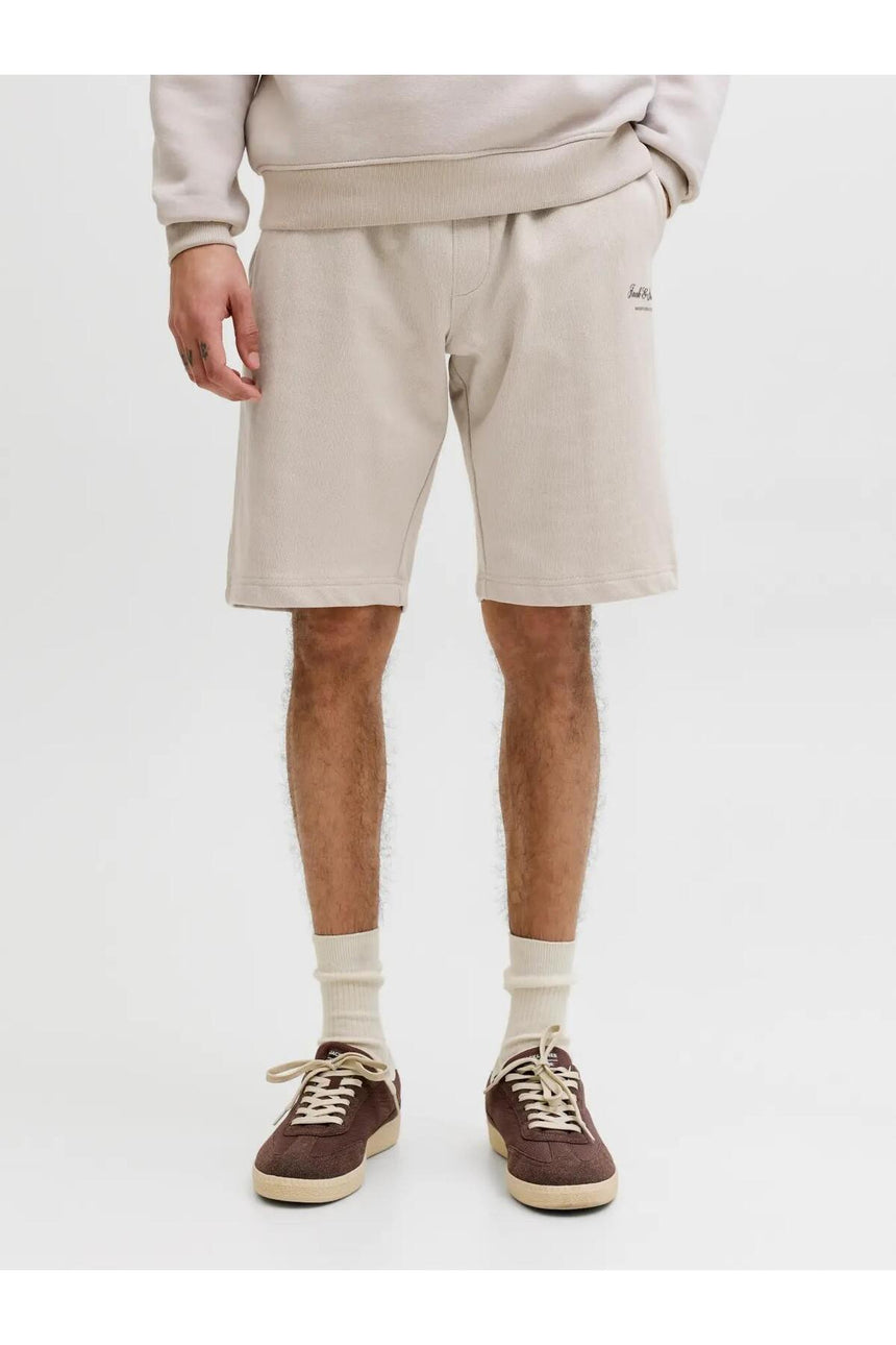 JACK&JONES JPSTGORDON ARCHIVE SWEAT SHORTS MID SN 12288638 - Bej/ Açık Gri