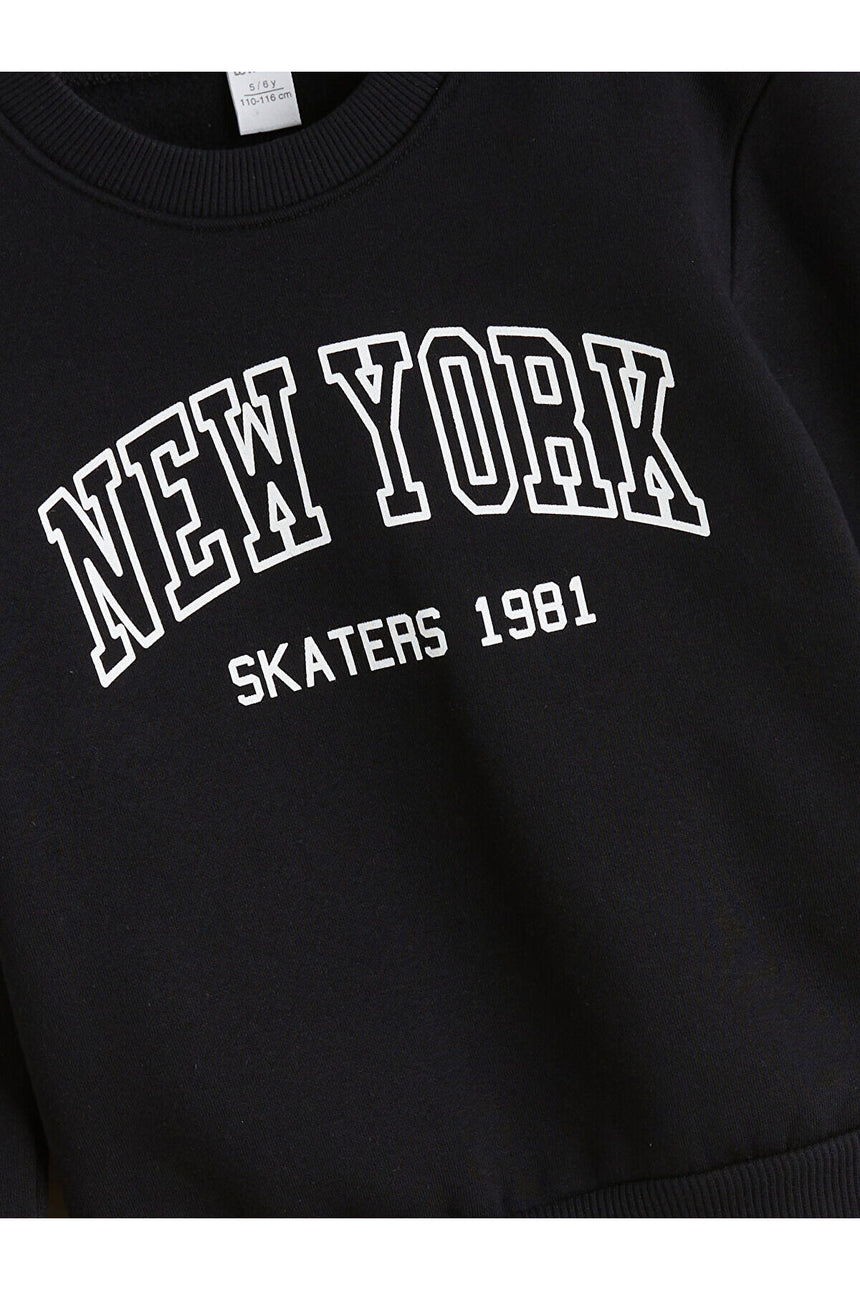LC Waikiki Çocuk Sweatshirt W5MR50B1 - Siyah