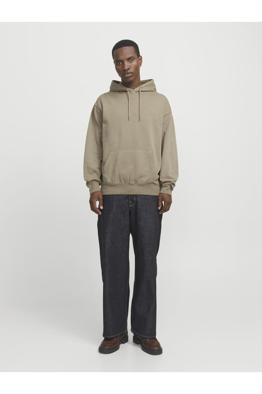 JACK&JONES JJECHARGE FADED SWEAT HOOD NOOS 12268272 - Gümüş