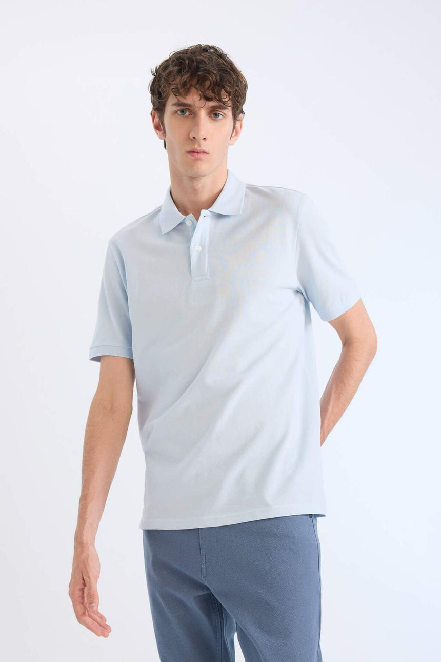 Defacto Erkek Short Sleeve Polo T-Shirt C1293Ax - Açık Mavi