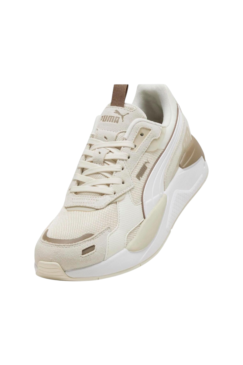 Sporline Puma X-Ray 3 Sd kırık beyaz süet ve file detaylı unisex spor ayakkabı