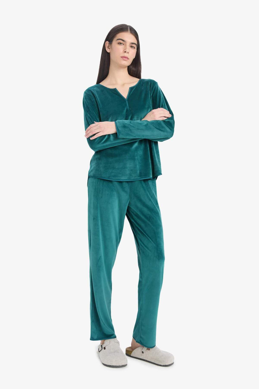 Defacto Kadın Knitted Set A3356AX - Yeşil