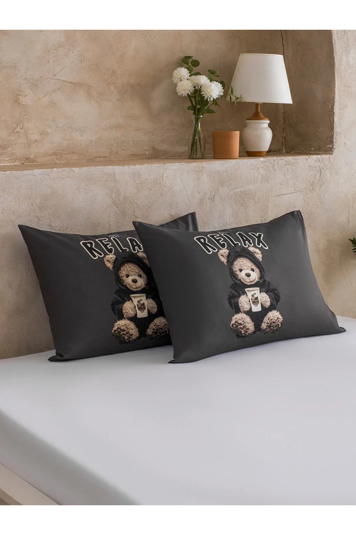 LC Waikiki Home 2'li Ayı Baskılı Yastık Kılıfı S6JV73B8 - Karışık