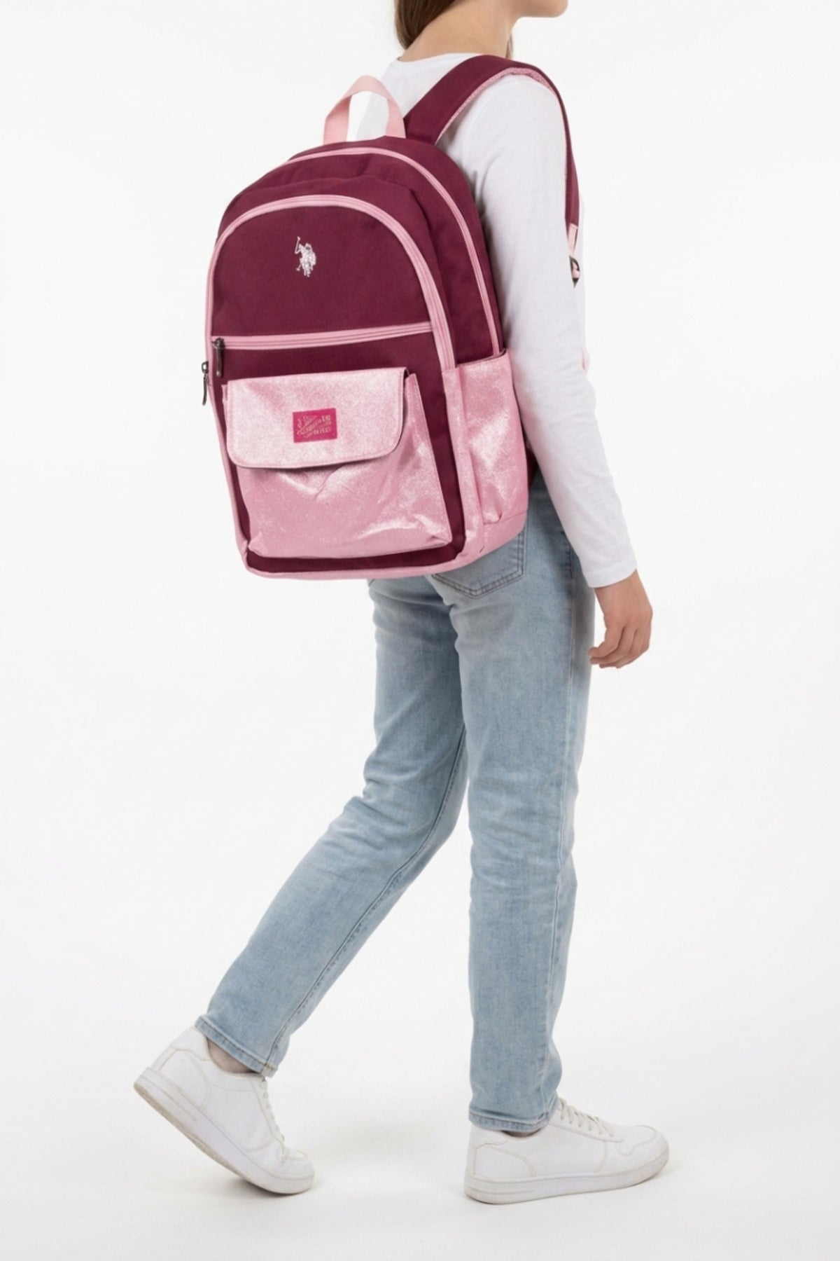 U.S. Polo Assn. Çocuk Sırt Çantası 26053 - Mor / Pembe