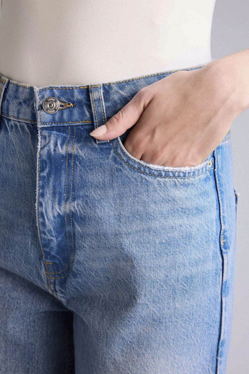 Defacto Kadın Trousers G3542AX - Açık Çivit Mavisi