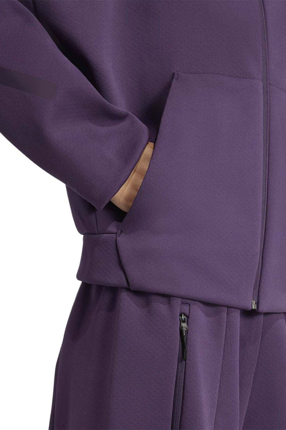 adidas Z.N.E. Kadın Fermuarlı Sweatshirt KC4569 - Mor