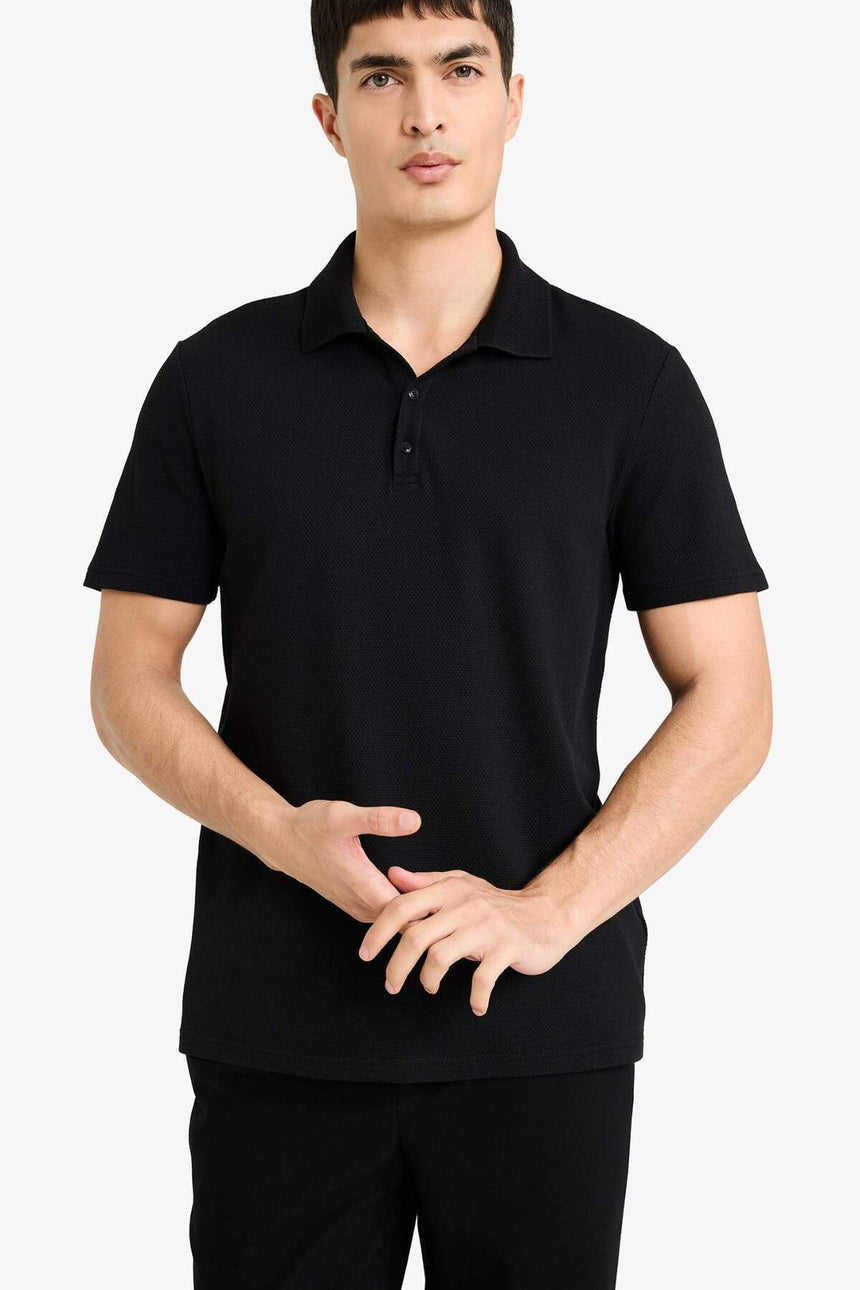 DeFacto M6609AZ Erkek Polo Yaka T-Shirt - Siyah
