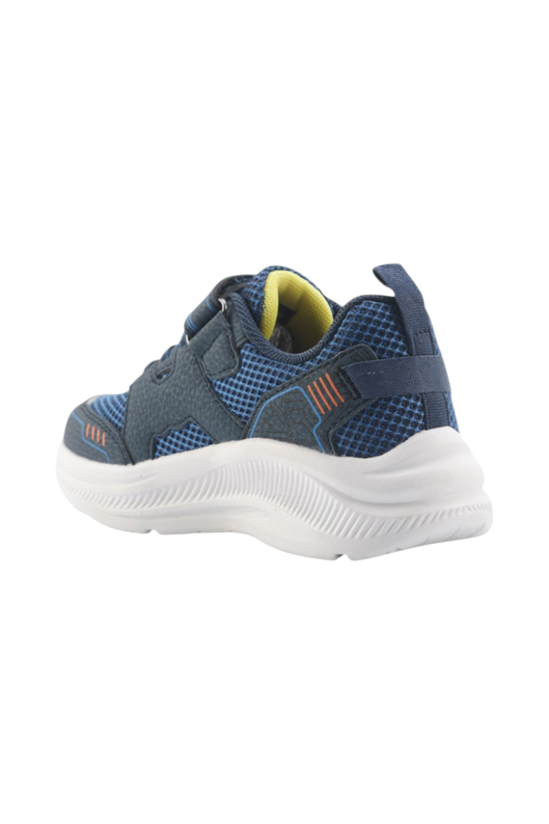 Sporline Lumberjack Lift lacivert çocuk sneaker, tekstil ve deri karışımlı, beyaz tabanlı, cırt cırtlı spor ayakkabı