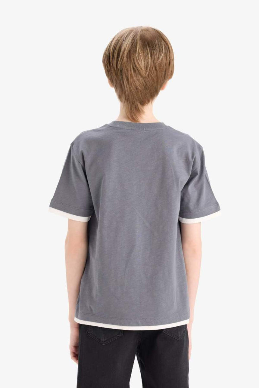 Defacto Çocuk Short Sleeve T-Shirt B5928A8 - Antrasit
