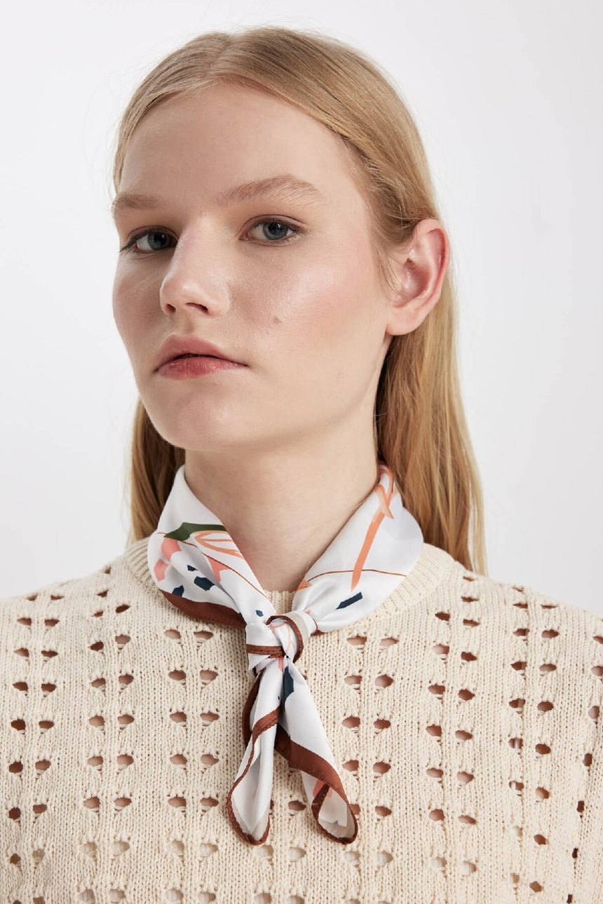 DeFacto A0785AX Kadın Fular - Beyaz