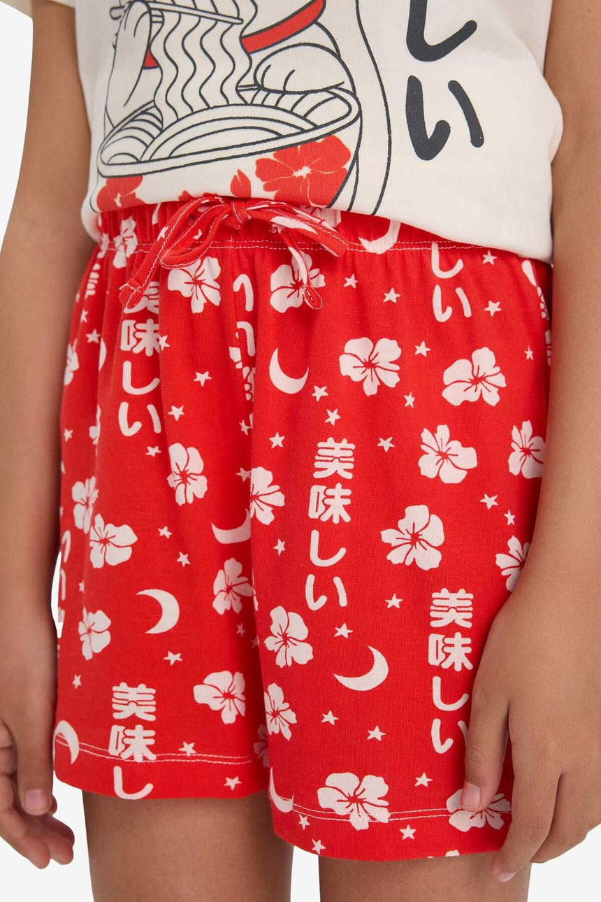 DeFacto Çocuk Pijama Takımı E0530A8 - Ekru