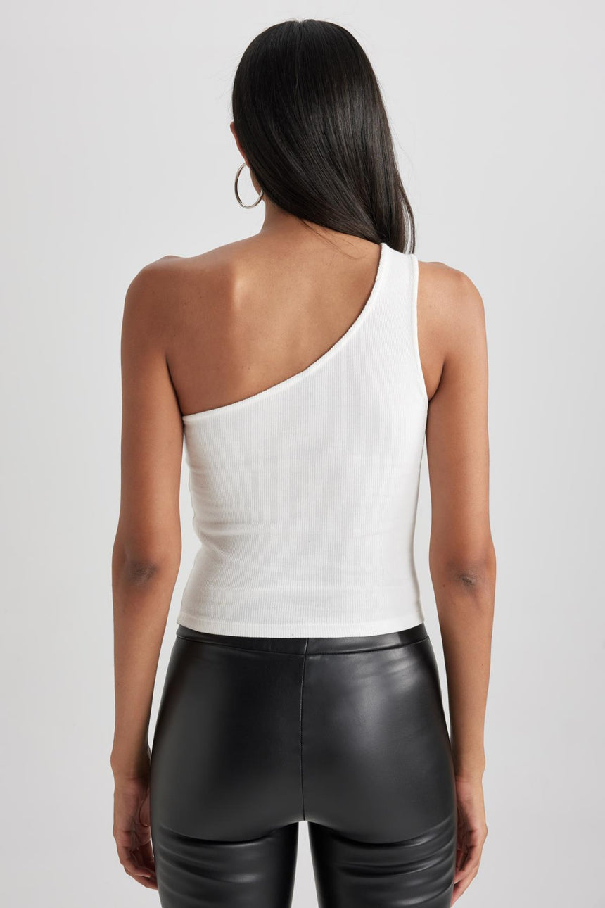 DeFacto Kadın Slim Fit Atlet A7453AX - Ekru