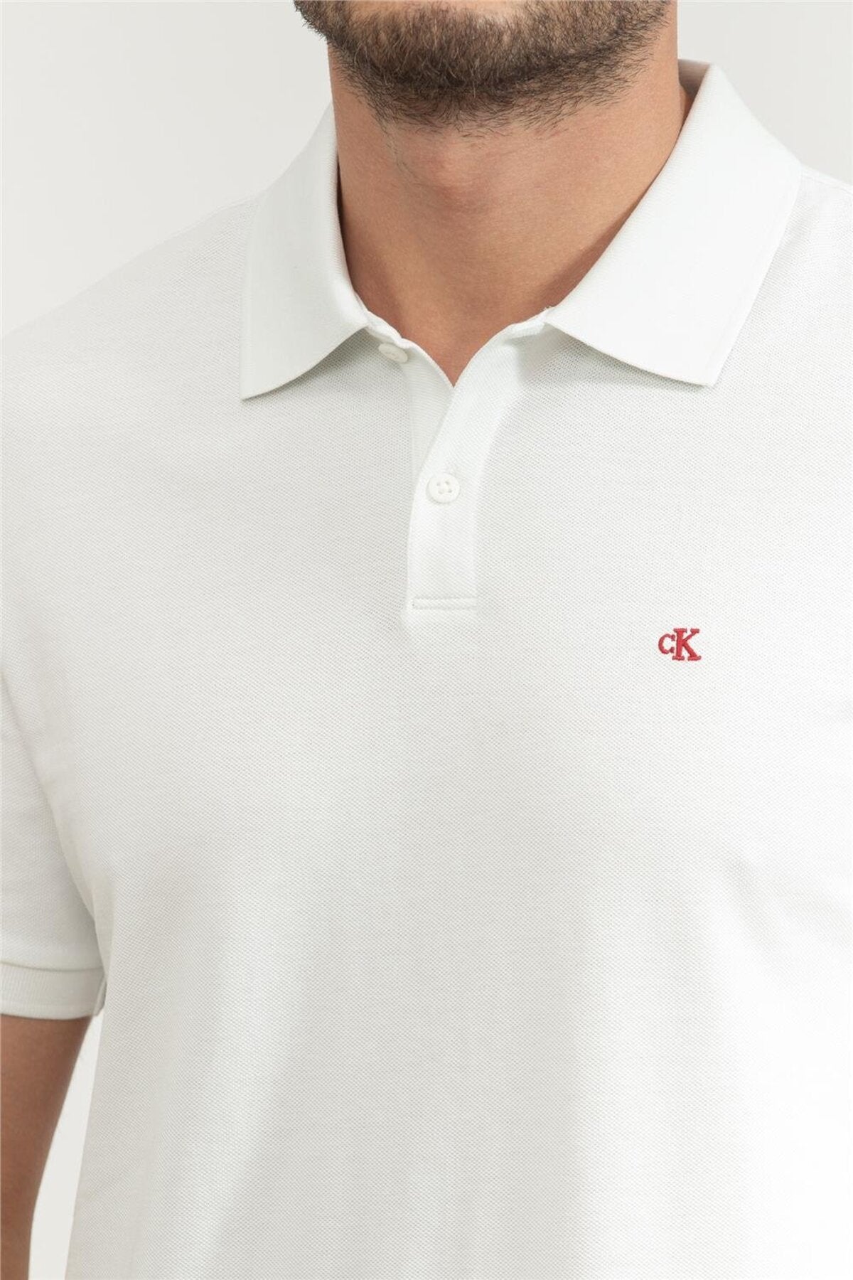 Calvin Klein Monogram Pique Polo Erkek Polo T-Shirt LV040EM269 - Siyah