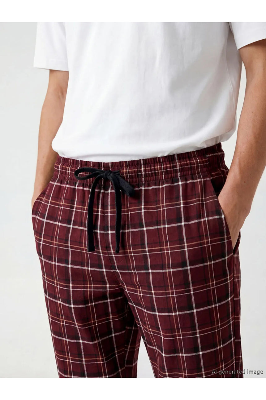 LC Waikiki Erkek Pijama Altı S6F038F8 - Bordo