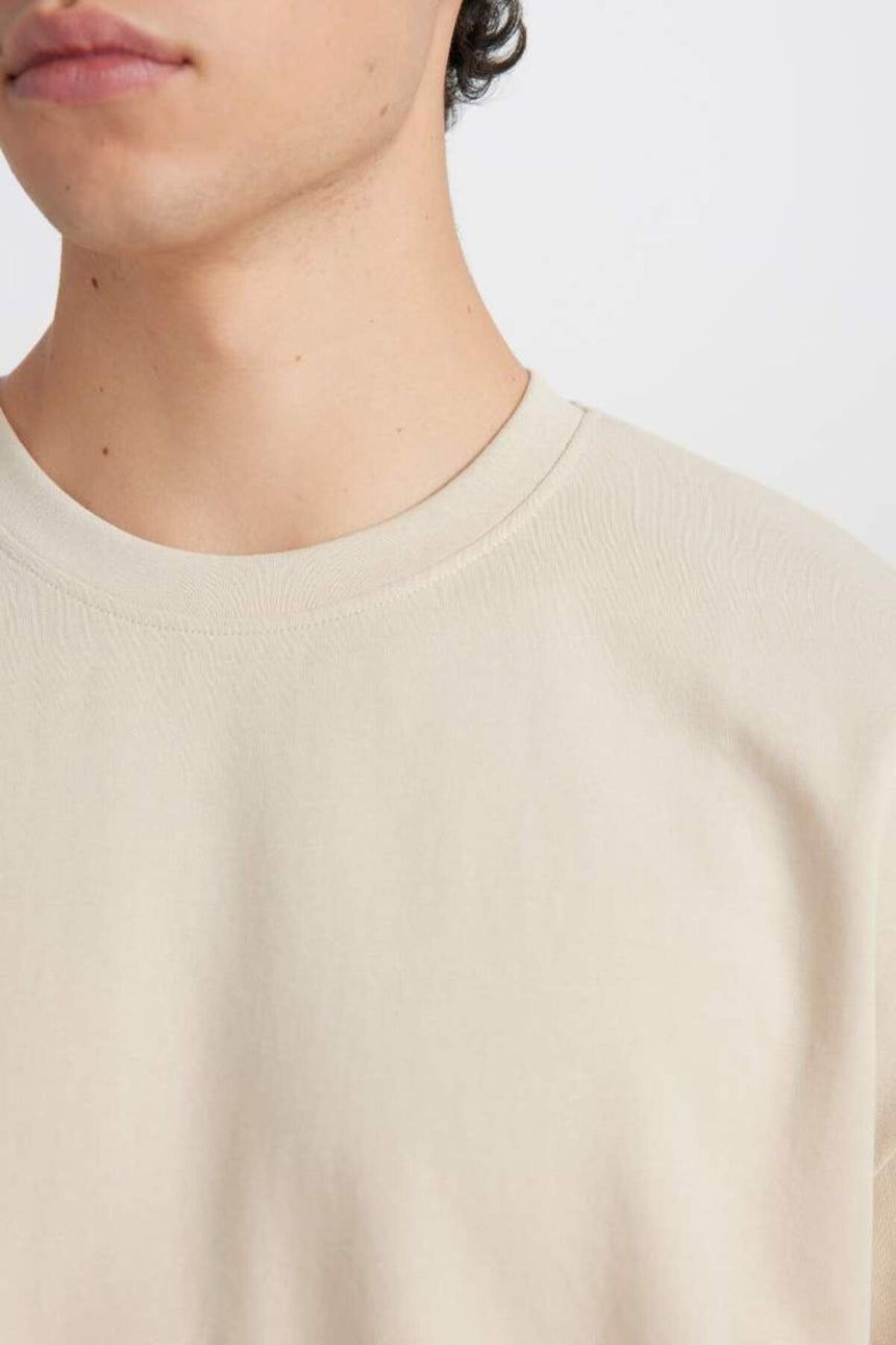 Defacto Erkek Short Sleeve T-Shirt X3926Az - Açık Kahve