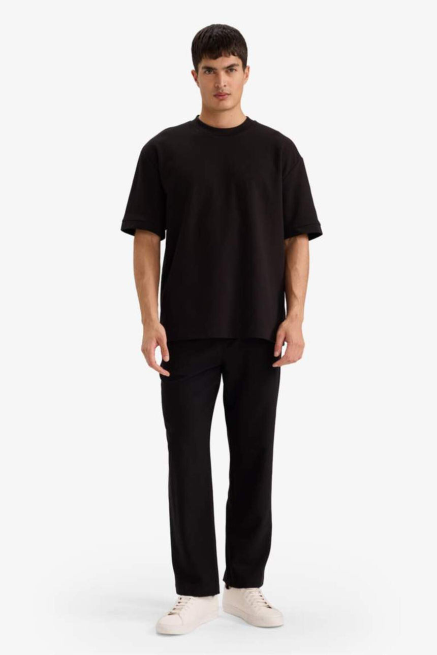 DeFacto F9856AX Erkek T-Shirt - Siyah