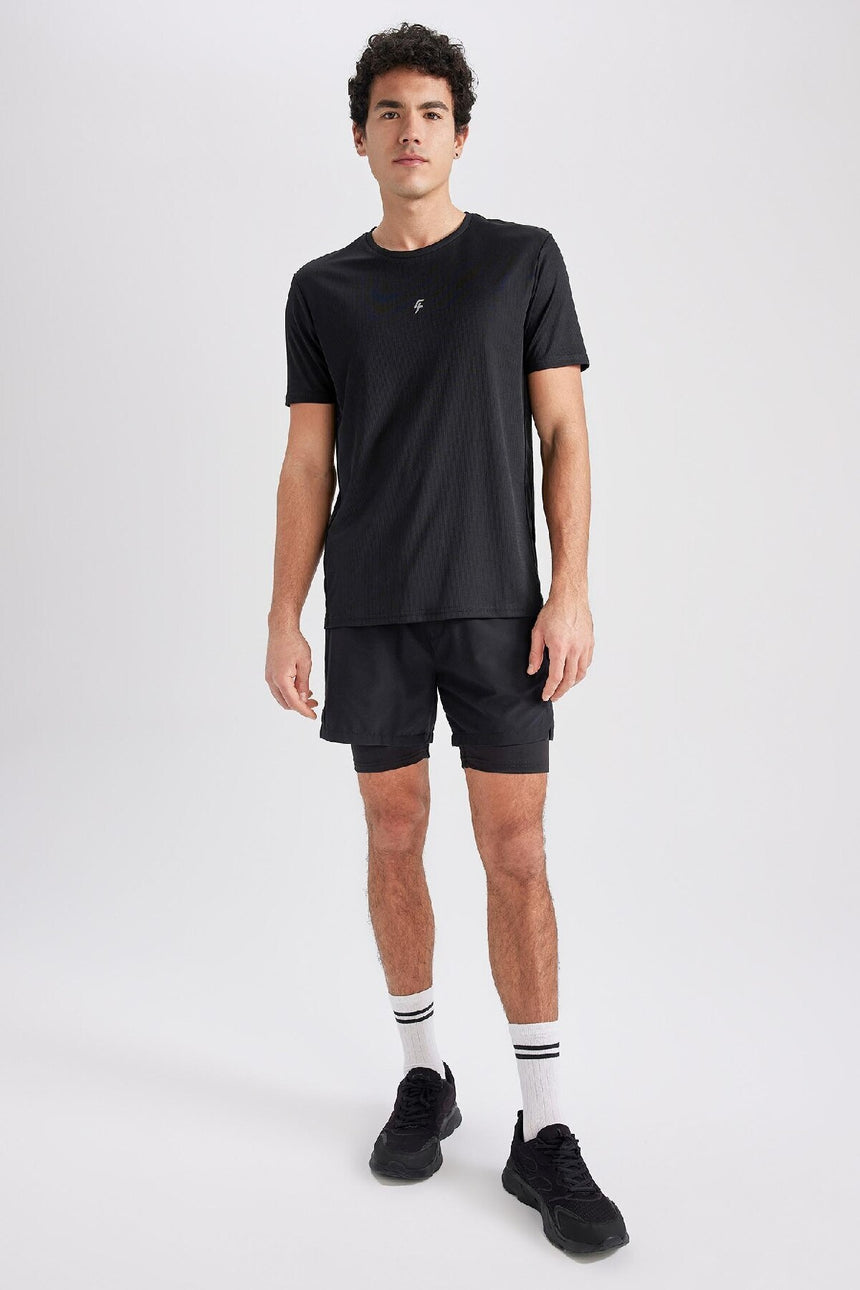 DeFacto Erkek Slim Fit T-Shirt X6142AZ - Siyah