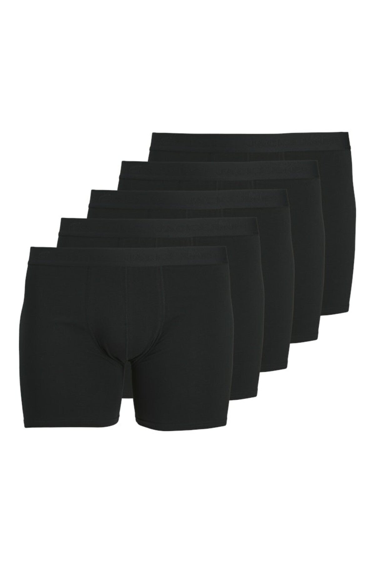 Jack & Jones Tone in Tone Erkek Büyük Beden 5'li Boxer 12273987 - Siyah