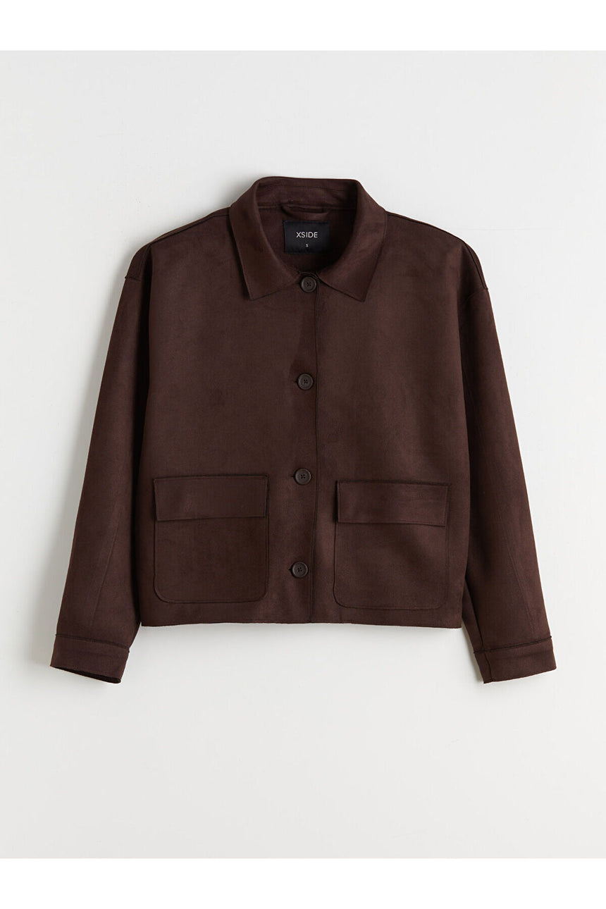LCW KADIN S6JA65B8 MNT,SUEDES-TR - Kahverengi