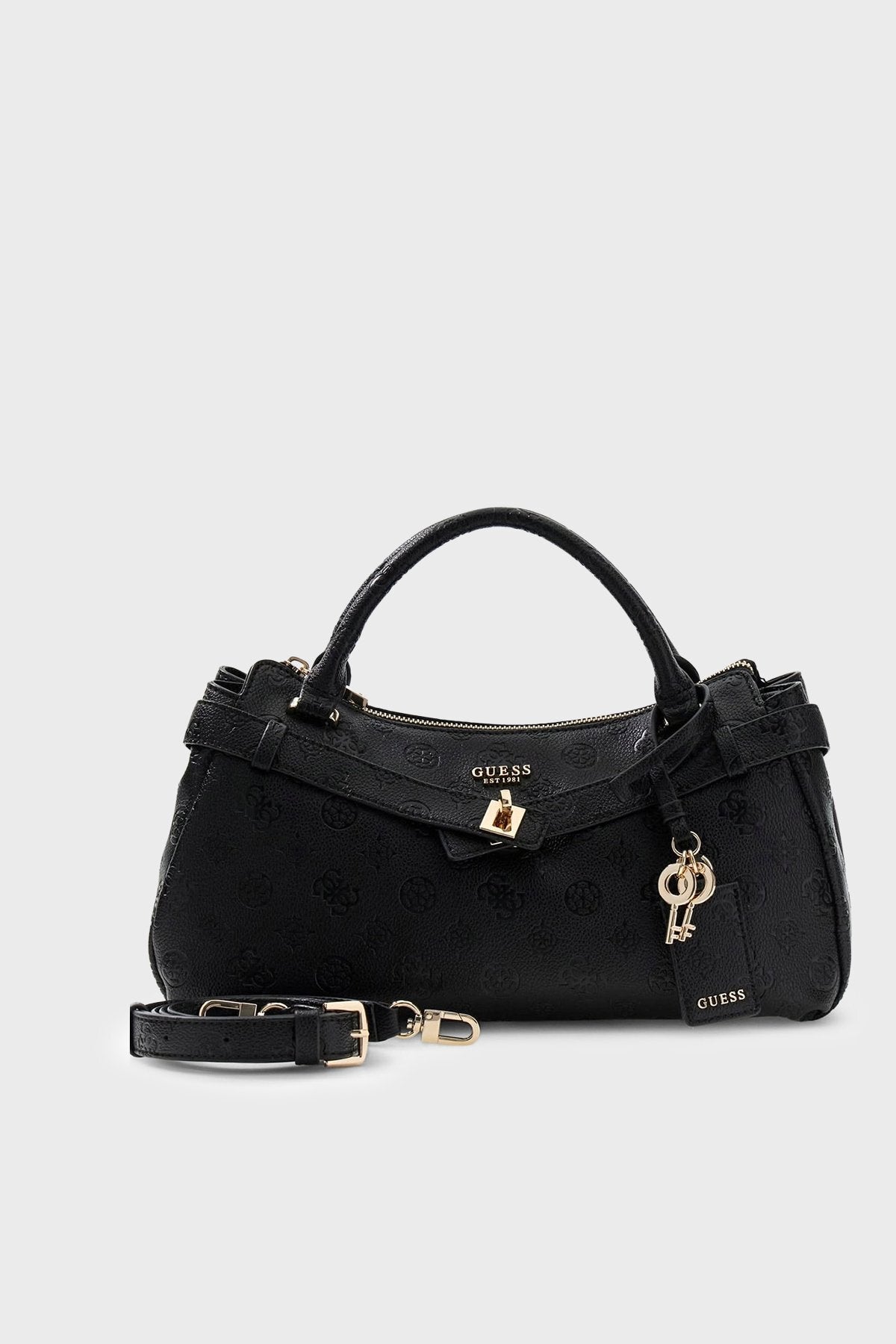 GUESS KADIN ELLA LOGO GIRLFRIEND SATCHEL HWPD9746050 - Siyah