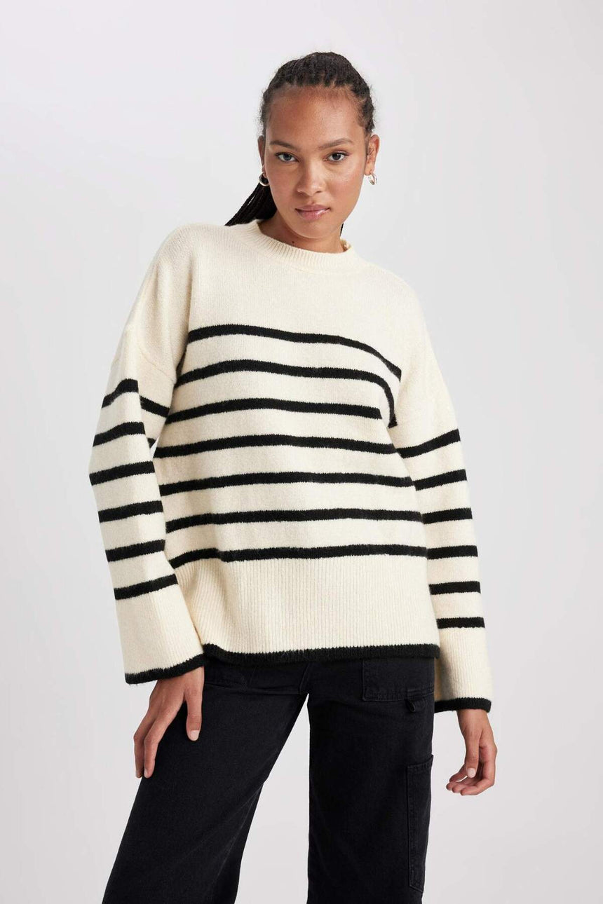 Defacto Kadın Pullover A7047Ax - Ekru