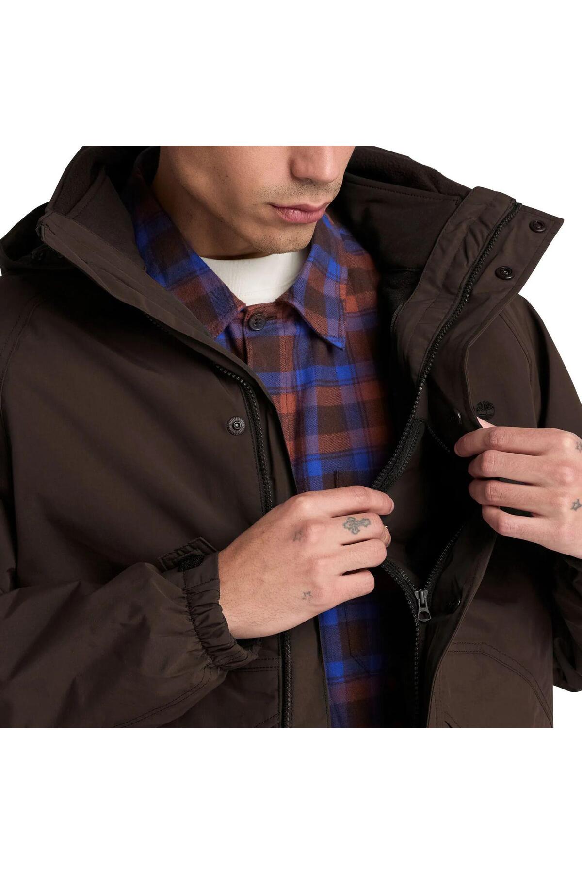 Timberland Erkek Weatherline Waterproof 3'ü 1 Arada Ceket TBC0YH6XC351 - Gri/Kahverengi