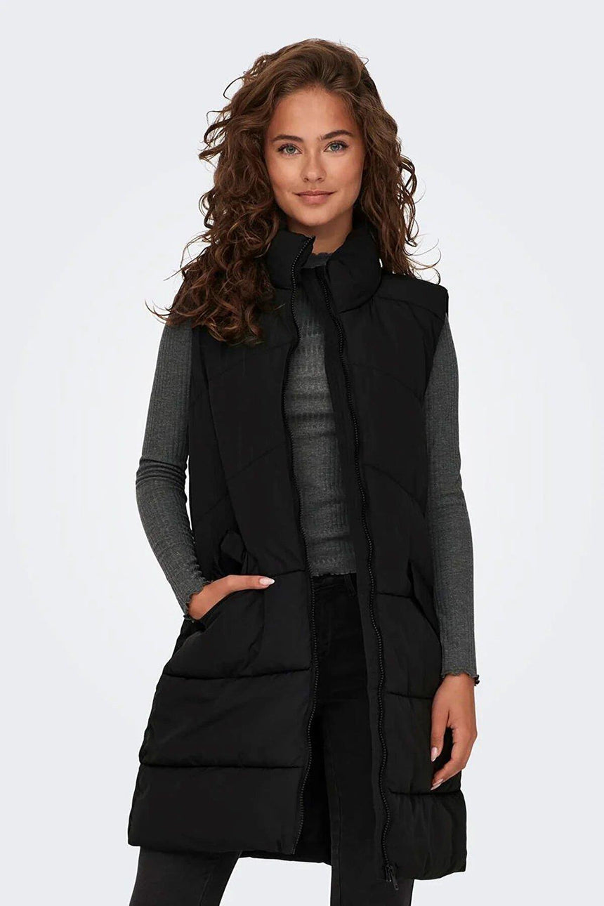 only onlmatilde long waistcoat otw noos 15274066 - Siyah