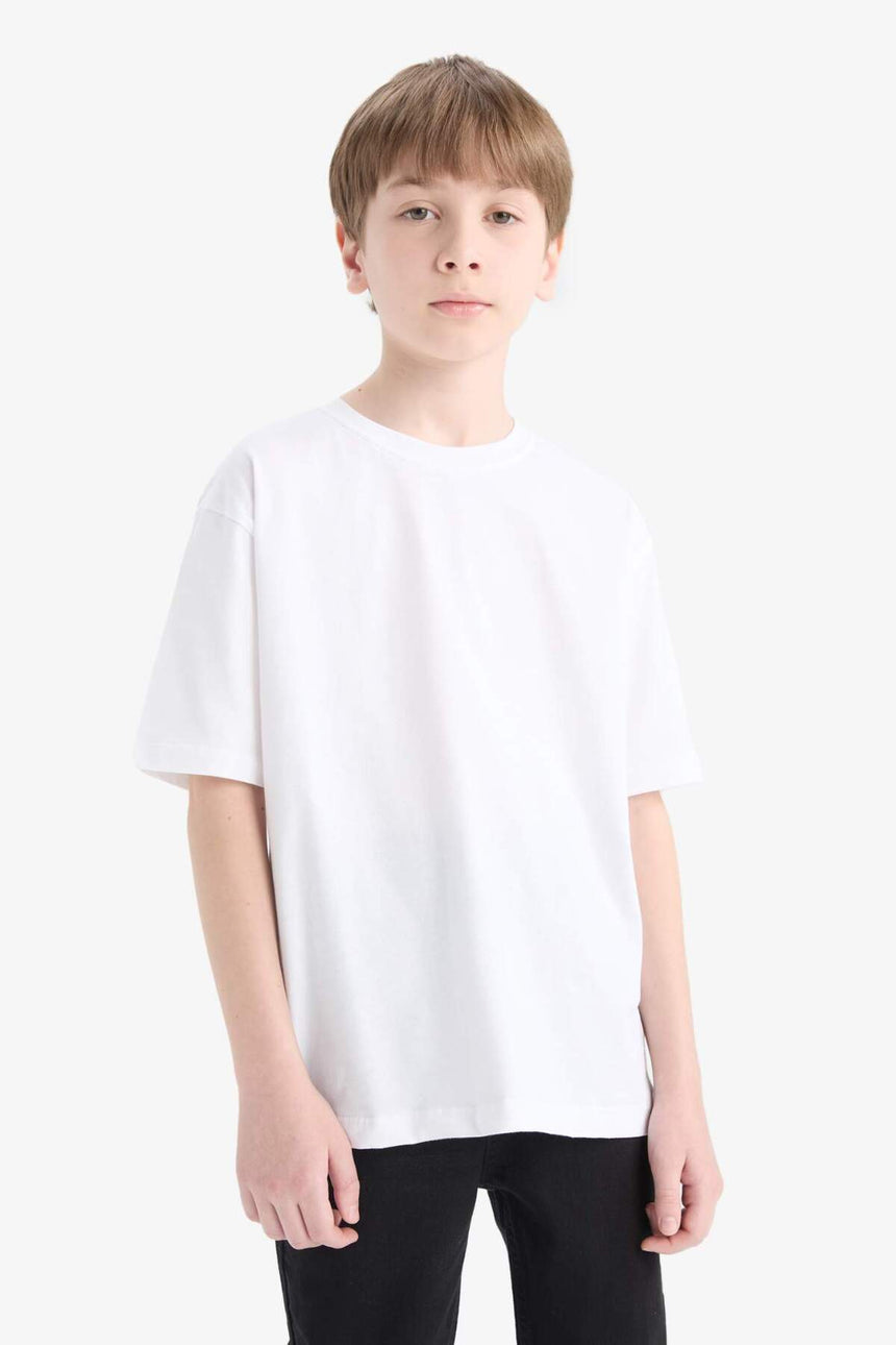 Defacto Çocuk Short Sleeve T-Shirt K1687A6 - Beyaz