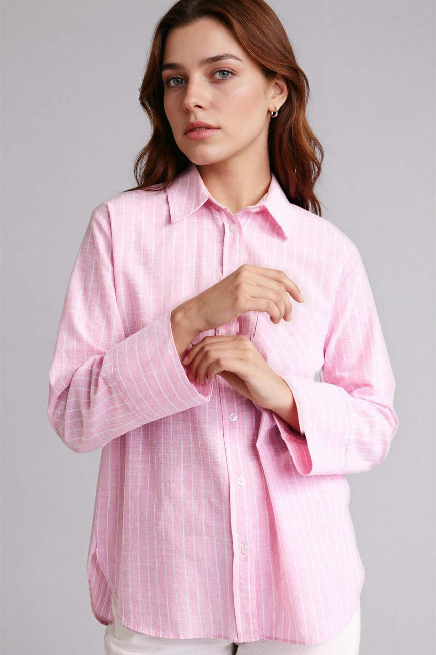 Defacto Kadın Long Sleeve Tunic F6314AX - Açık Pembe
