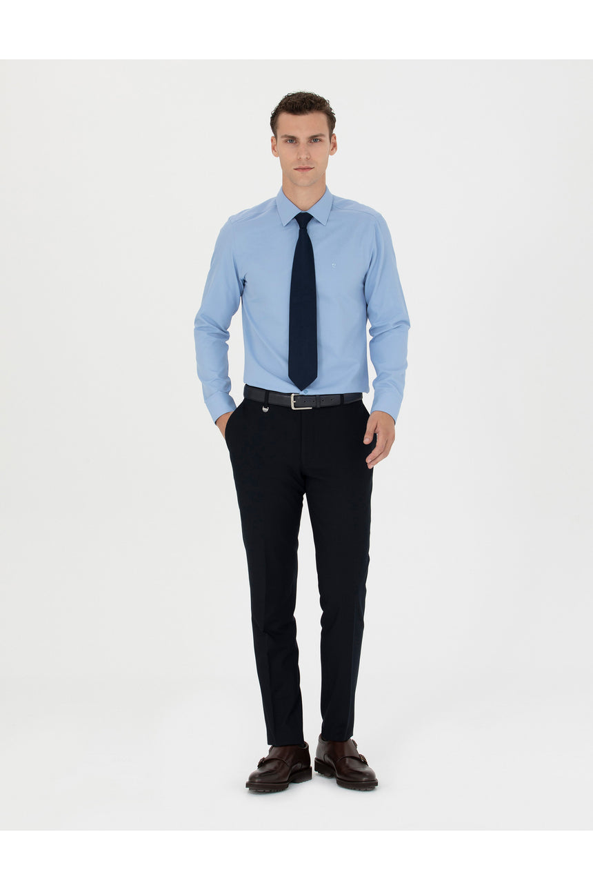pierre cardin erkek dokuma gömlek 1760543 - Mavi