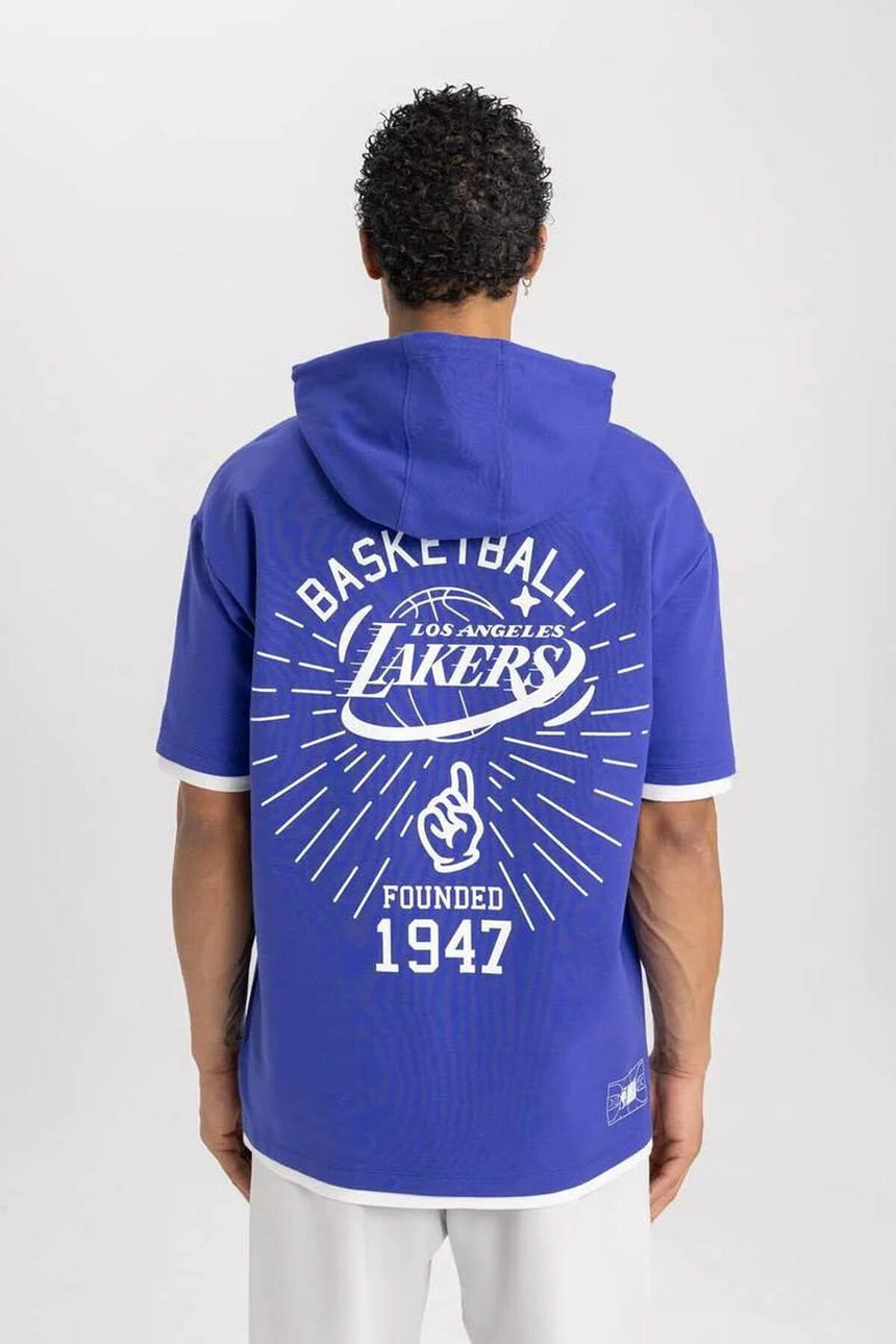 DeFacto Erkek Oversize T-Shirt B3895AX - Mor
