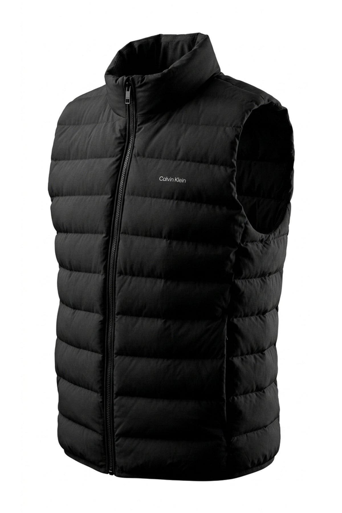 Calvin Klein Classic Lightweight Nylon Channeled Puffer Erkek Şişme Yelek LV04LG504G - Siyah