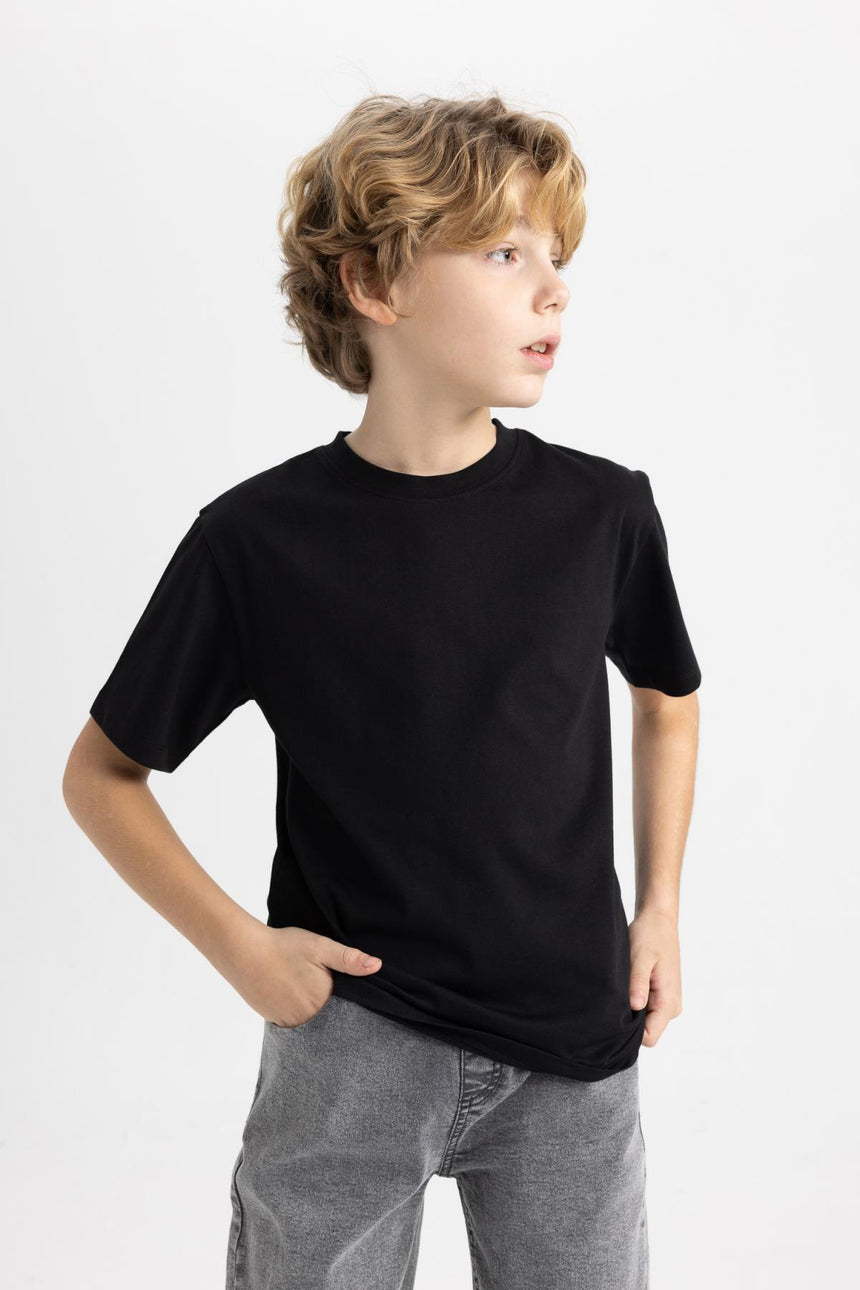 Defacto Çocuk Short Sleeve T-Shirt K1687A6 - Siyah