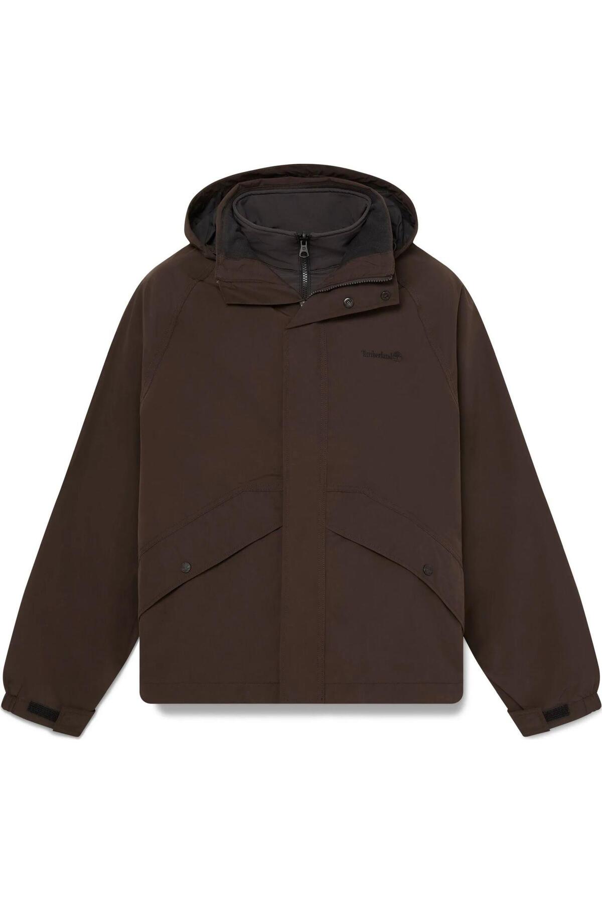 Timberland Erkek Weatherline Waterproof 3'ü 1 Arada Ceket TBC0YH6XC351 - Gri/Kahverengi