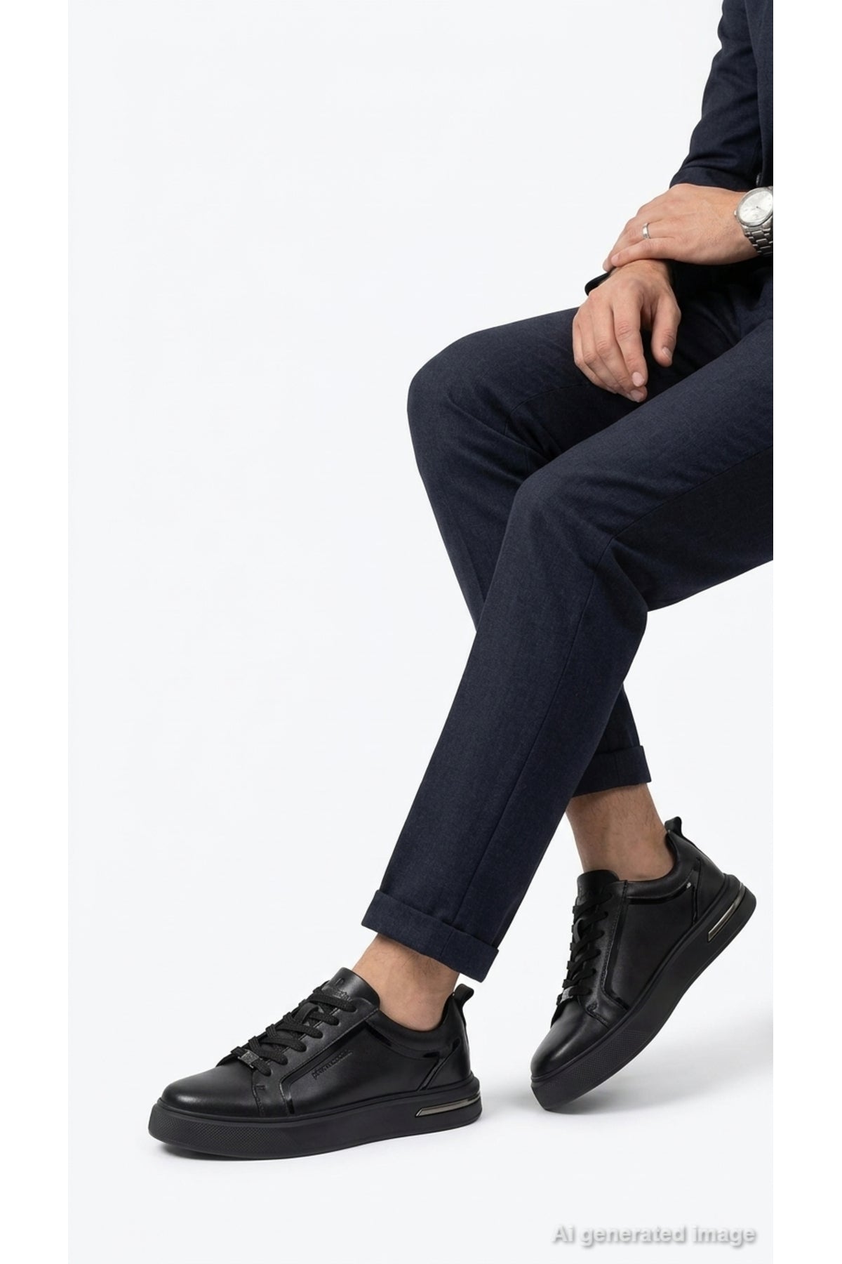 Pierre Cardin Erkek Günlük Ayakkabı 12-10447 - Siyah